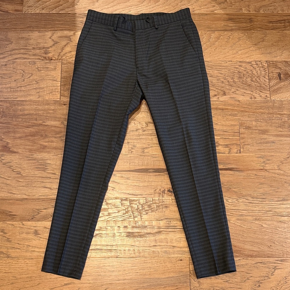 ASOS Men's Charcoal Striped Dress Pants
